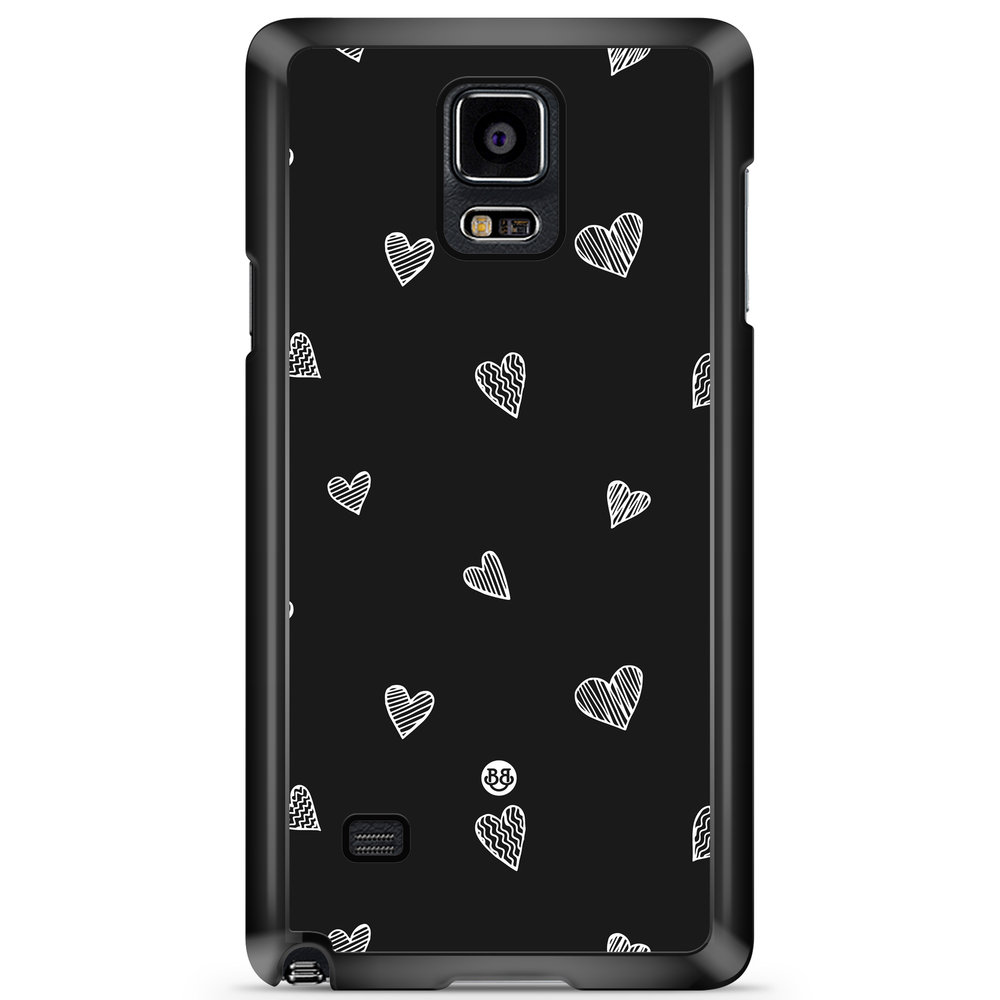 Samsung Galaxy Note 4 Case - Black & White Hearts