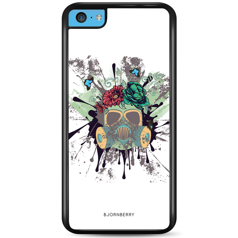 iPhone 5C Case - Gas Mask Flowers
