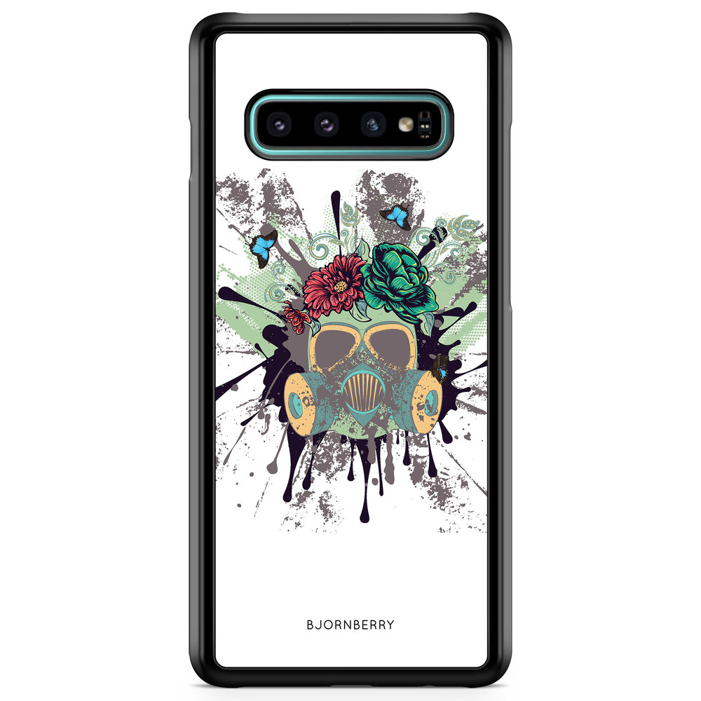 Samsung Galaxy S10 Case - Gas Mask Flowers