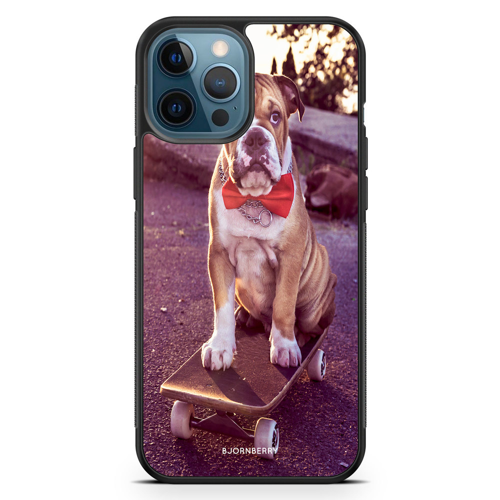 iPhone 12 Pro Case - Bulldog skateboard
