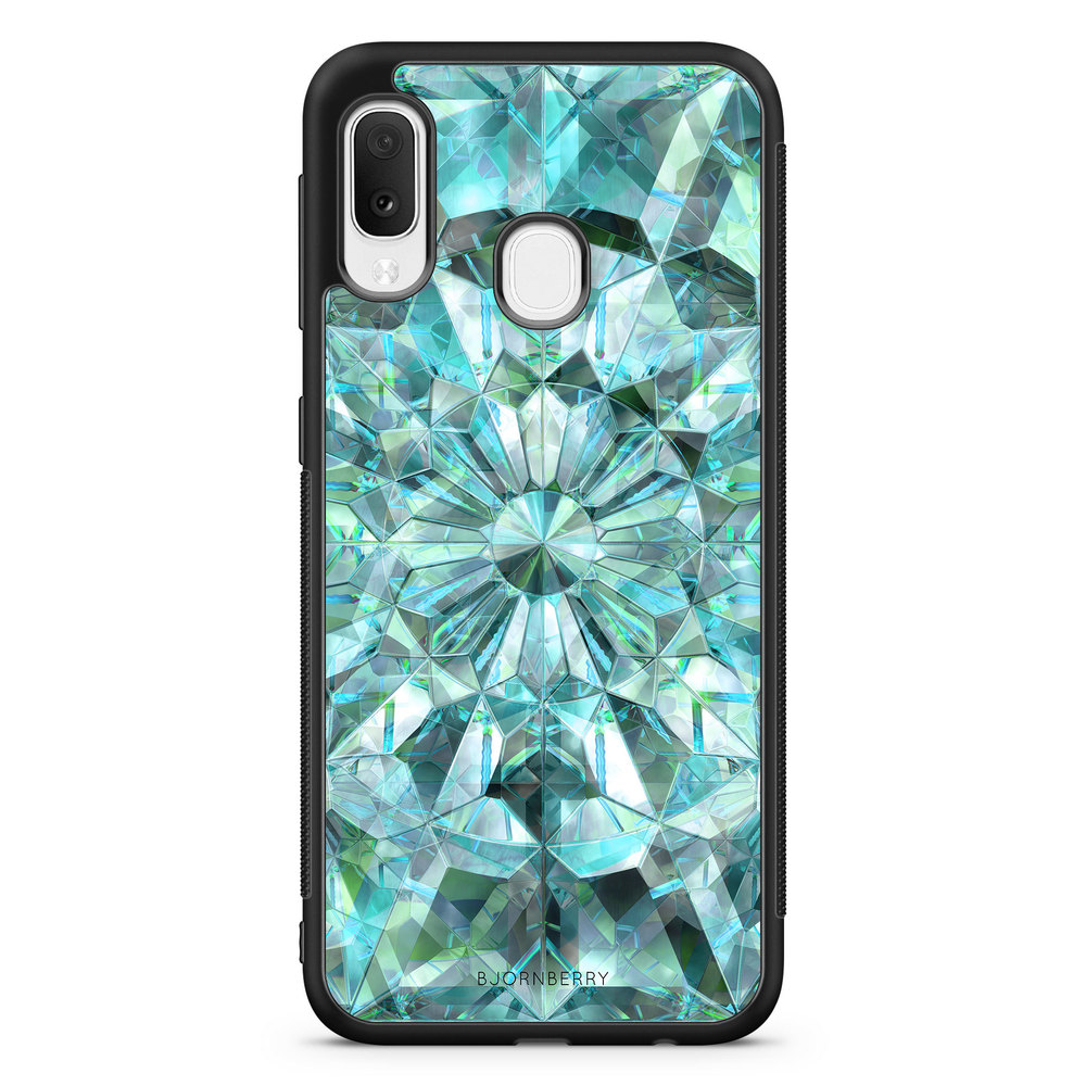 Samsung Galaxy A20e Case - Green Crystals