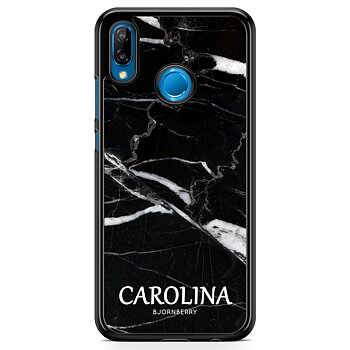 Huawei P20 Lite Skal Custom - Svart Marmor Namn