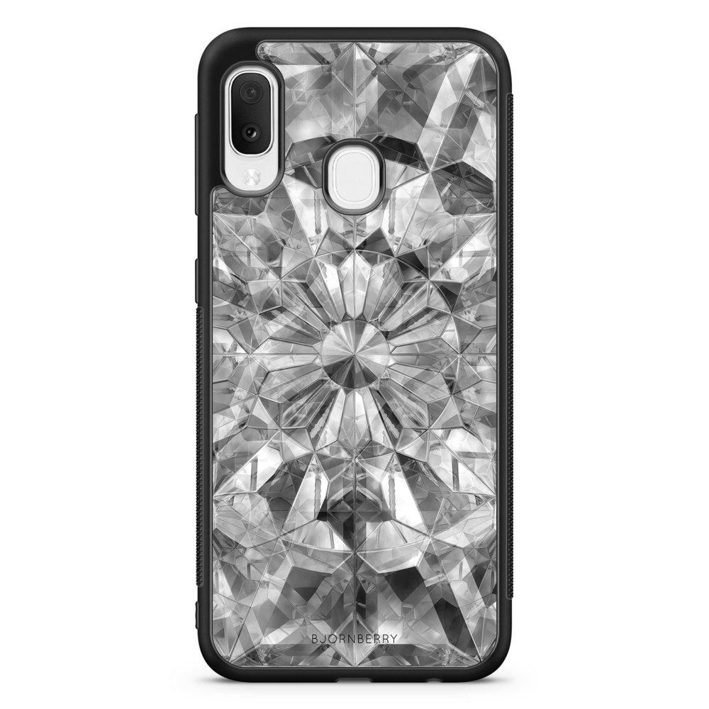 Samsung Galaxy A20e Case - Grey Crystals
