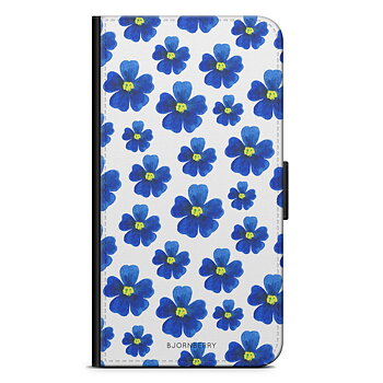 Samsung Galaxy J5 (2016) Plånboksfodral - Blå Blommor