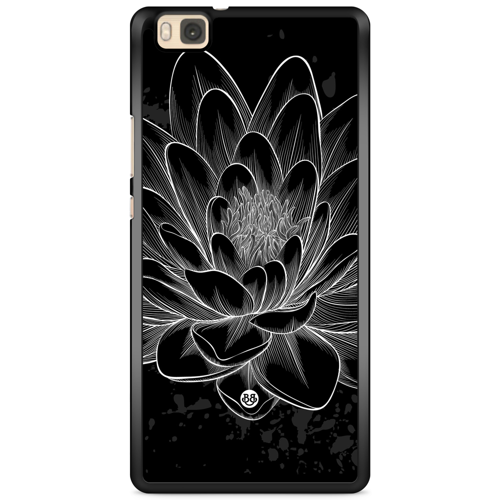 Huawei P8 Lite Case - Black/White Lotus