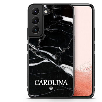 Samsung Galaxy S22 Plus 5G Custom Case - Black Marble Name