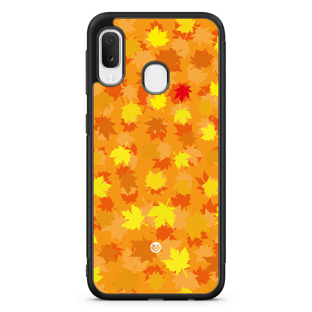 Samsung Galaxy A20e Case - Orange leaves