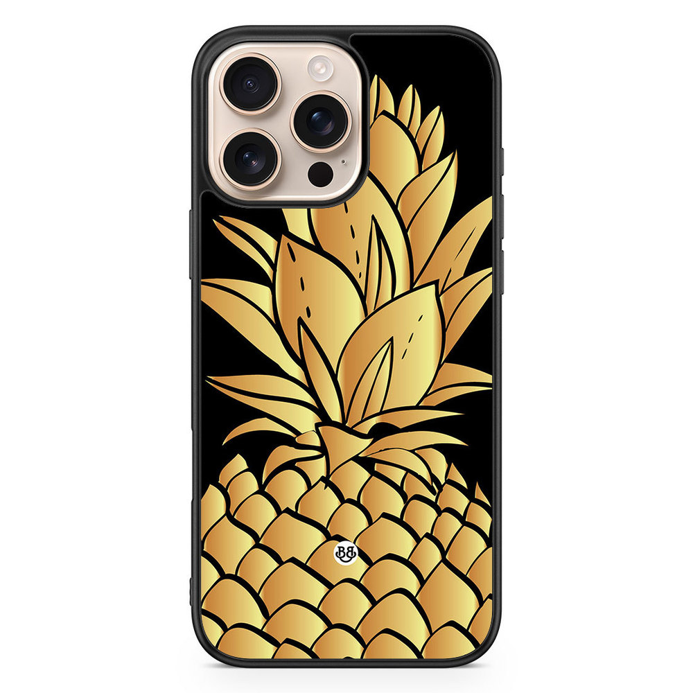 iPhone 16 Pro Max Case - Gold Pineapple