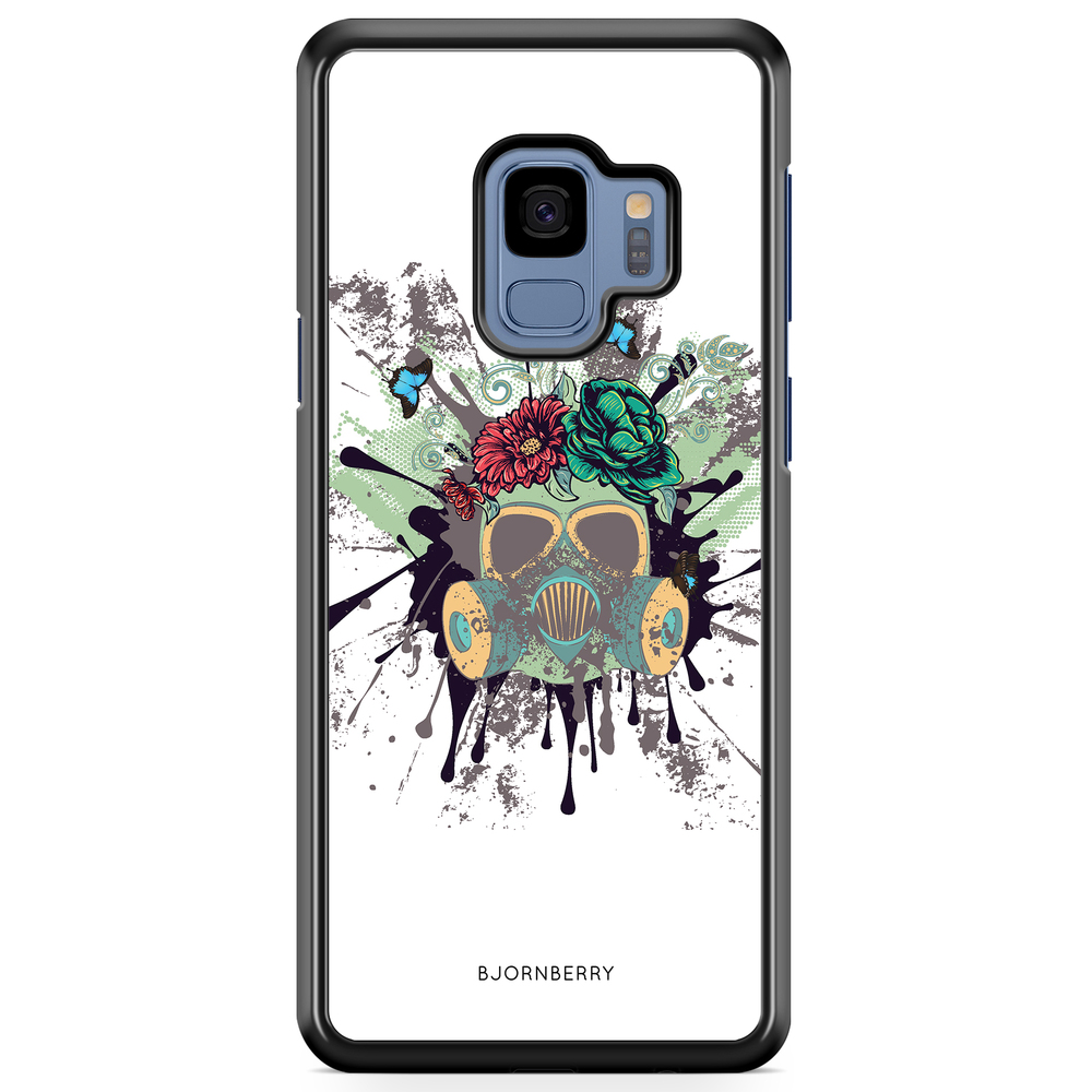 Samsung Galaxy S9 Case - Gas Mask Flowers
