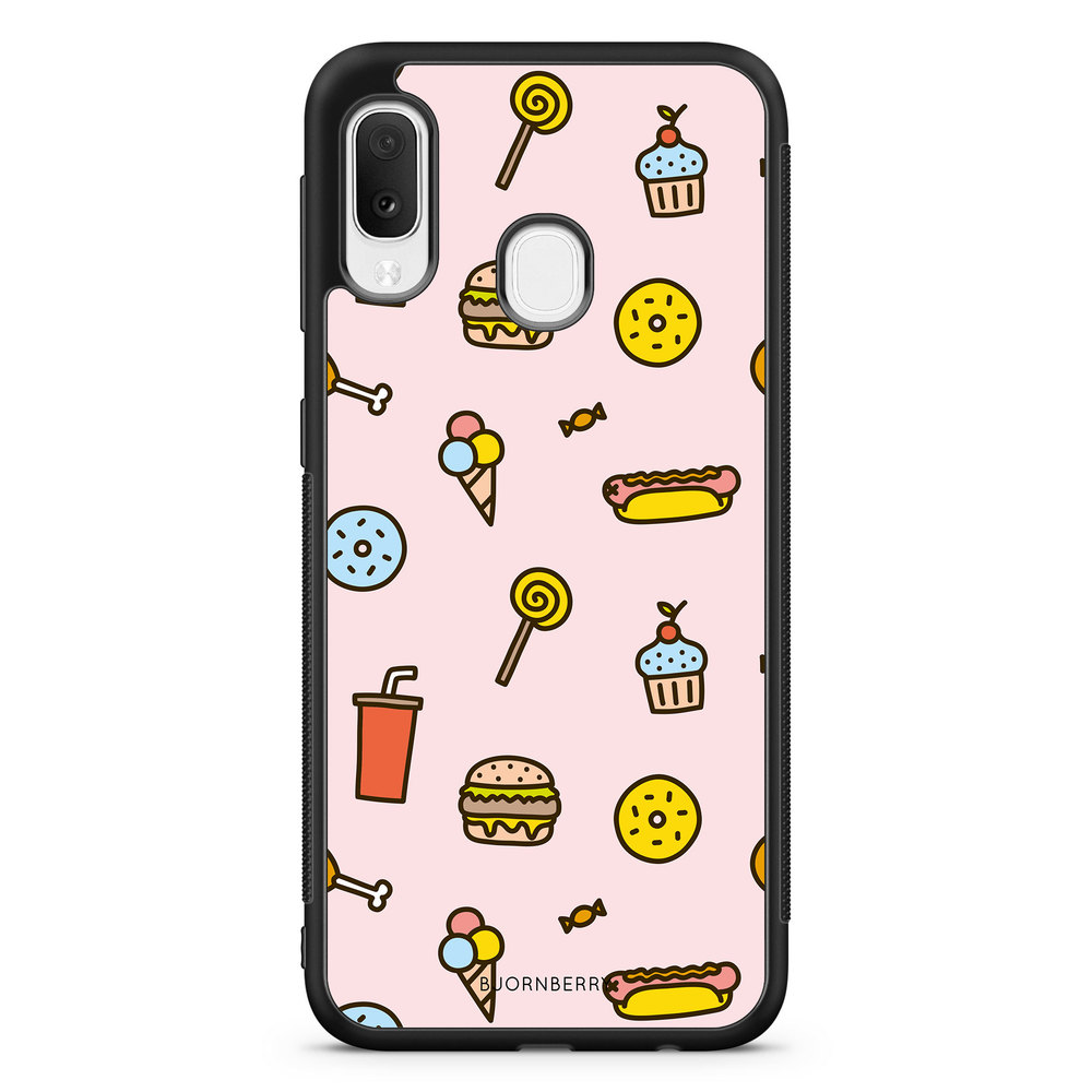 Samsung Galaxy A20e Case - Junk Food Pattern