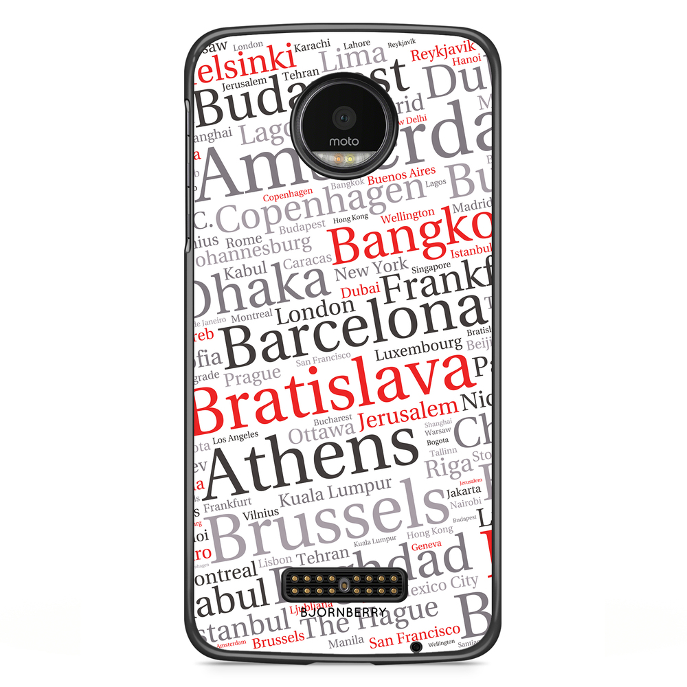 Motorola Moto Z Case - City Names