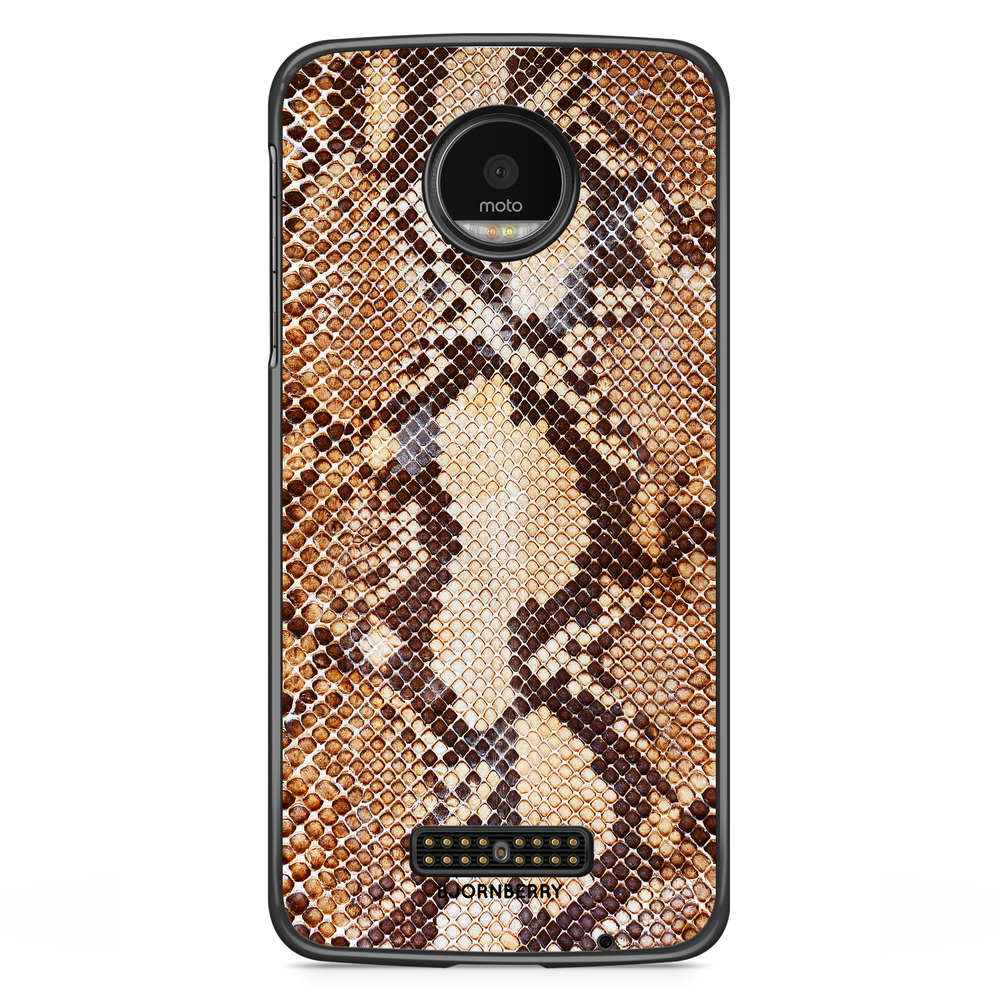 Motorola Moto Z Case - Snakeskin Brown