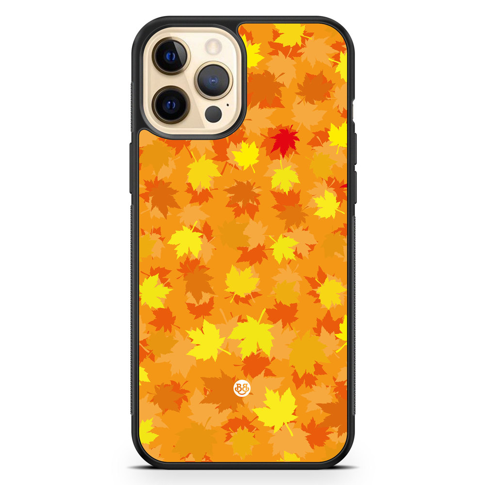 iPhone 12 Pro Max Case - Orange leaves