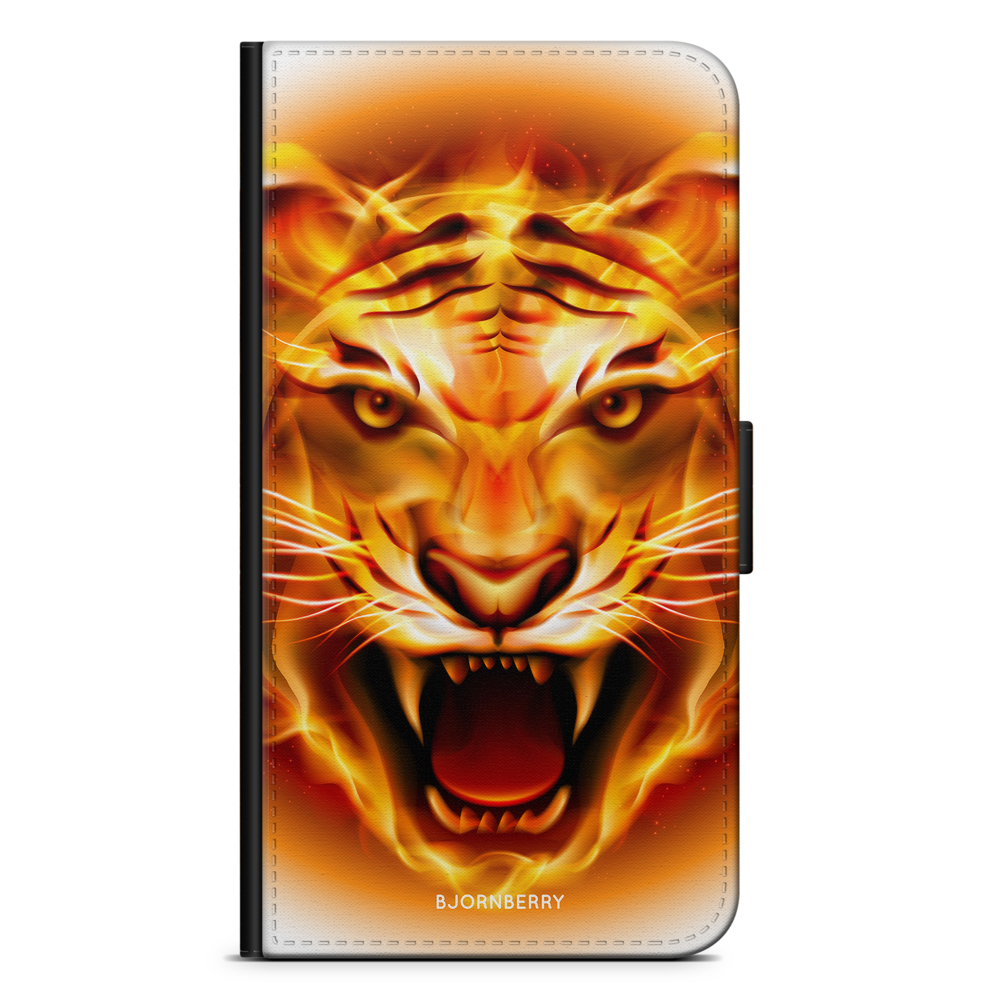 Samsung Galaxy S20 Wallet Case - Flames Tiger