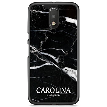 Moto G4/G4 Plus Case Custom - Black Marble Name