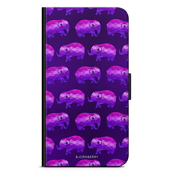 Samsung Galaxy S6 Plånboksfodral - Lila Elefanter