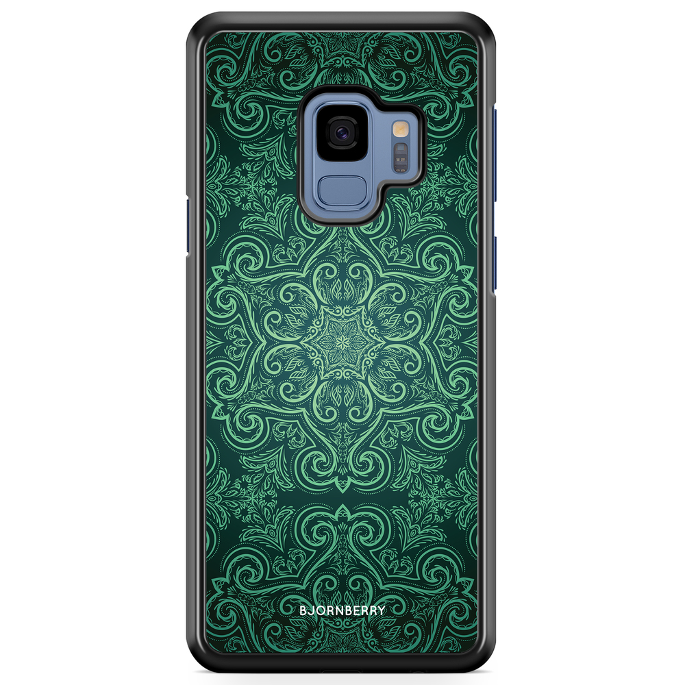 Samsung Galaxy S9 Case - Green Retro Pattern