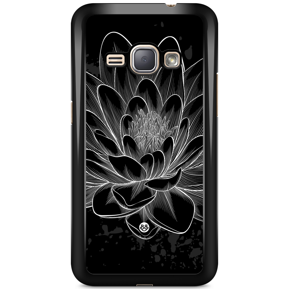 Samsung Galaxy J1 (2016) Case - Black/White Lotus