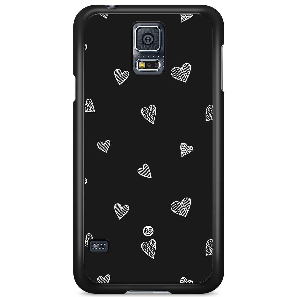 Samsung Galaxy S5/S5 NEO Case - Black & White Hearts