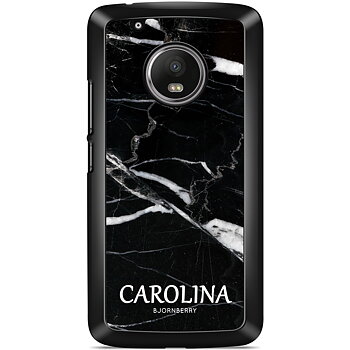 Moto G5 Case Custom - Black Marble Name