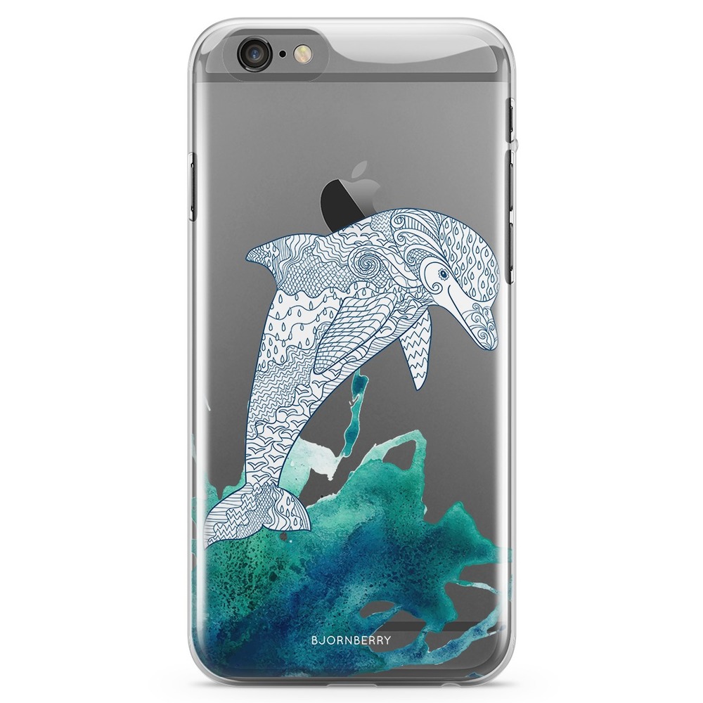 iPhone 6 Plus/6s Plus TPU Case - Mandala Dolphine