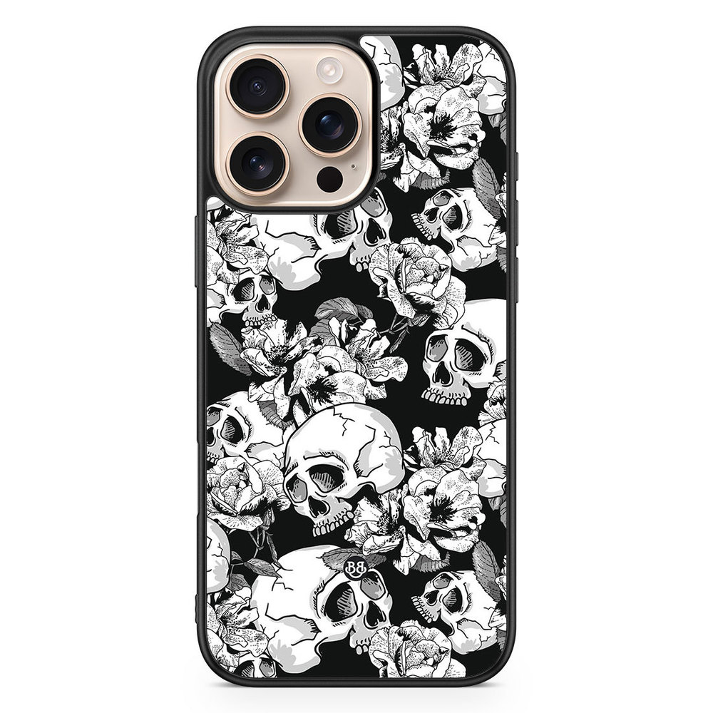 iPhone 16 Pro Max Case - Skull & Roses