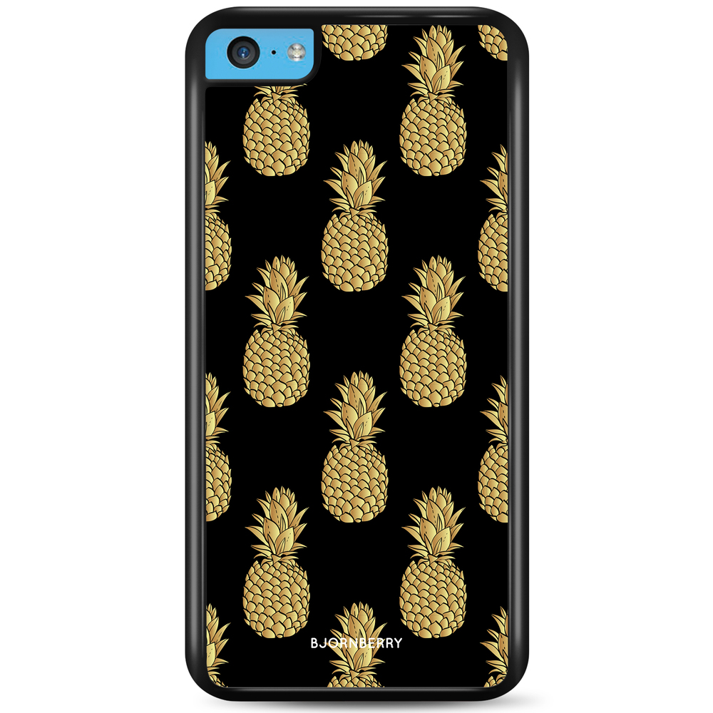 iPhone 5C Case - Gold Pineapples