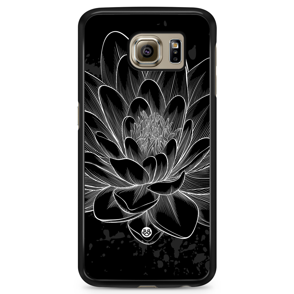 Samsung Galaxy S6 Case - Black/White Lotus