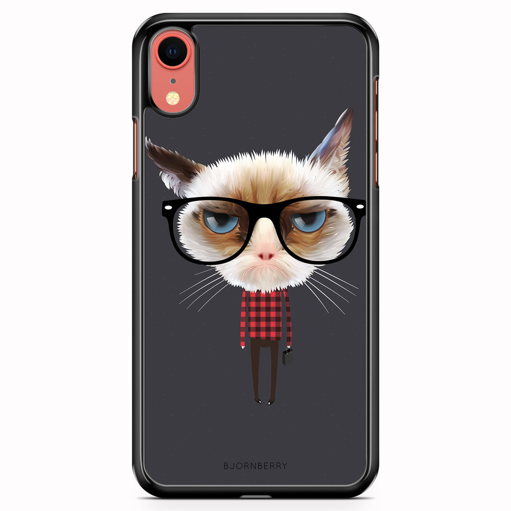 iPhone XR Case - Hipster Cat
