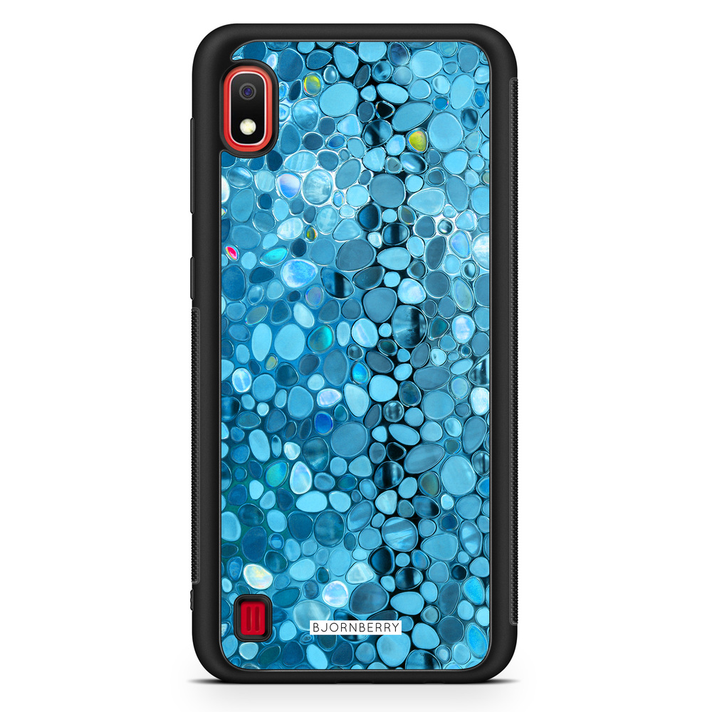 Samsung Galaxy A10 Case - Stained Glass Blue