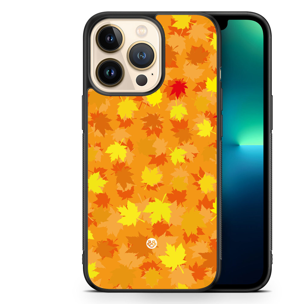 iPhone 13 Pro Case - Orange leaves