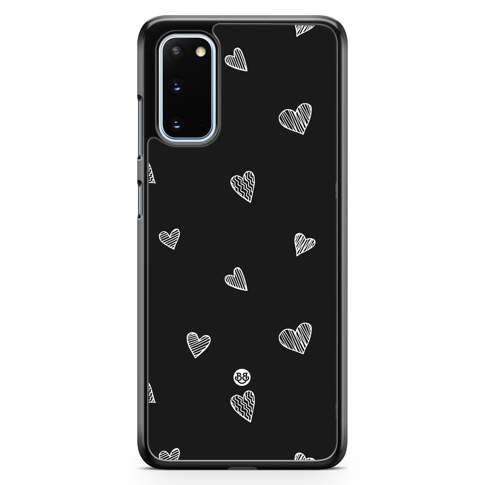 Samsung Galaxy S20 FE Case - Black & White Hearts