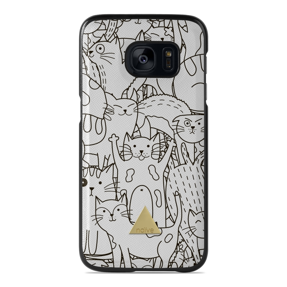 Naive Samsung Galaxy S7 Case - Cat Doodles