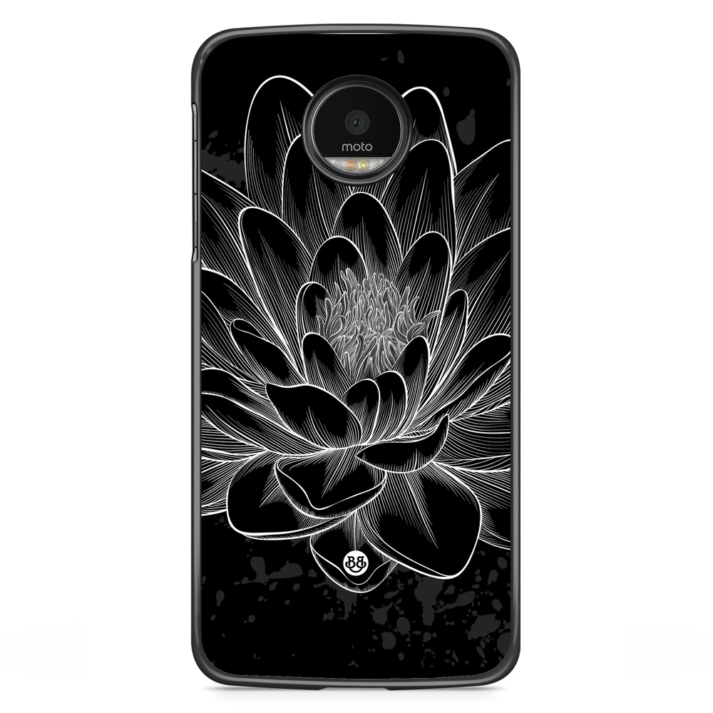 Motorola Moto G5S Plus Case - Black/White Lotus
