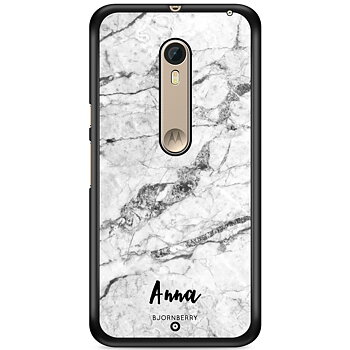 Moto X Style Case Custom - White Marble Name