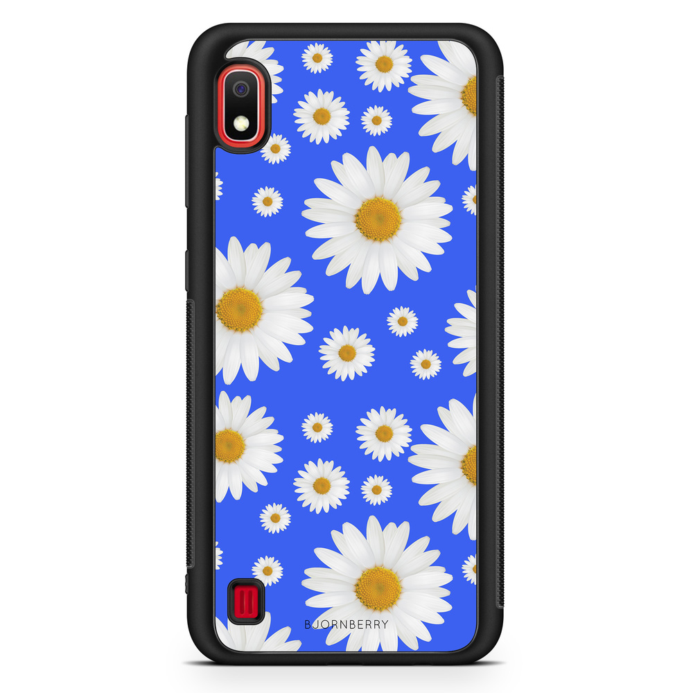 Samsung Galaxy A10 Case - Blue Daisy Flowers