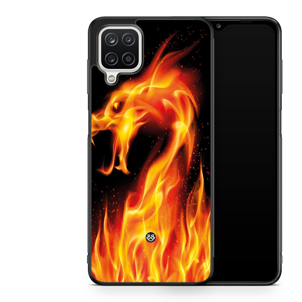 Samsung Galaxy A12 Case - Flames Dragon