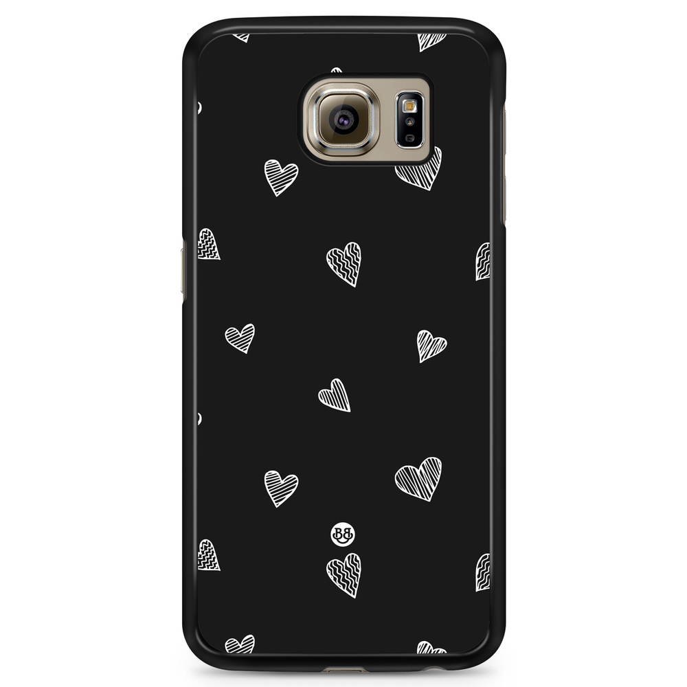 Samsung Galaxy S6 Case - Black & White Hearts
