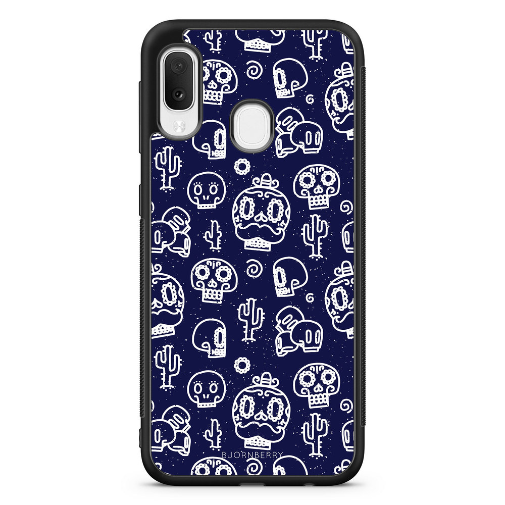 Samsung Galaxy A20e Case - Oldschool Skulls