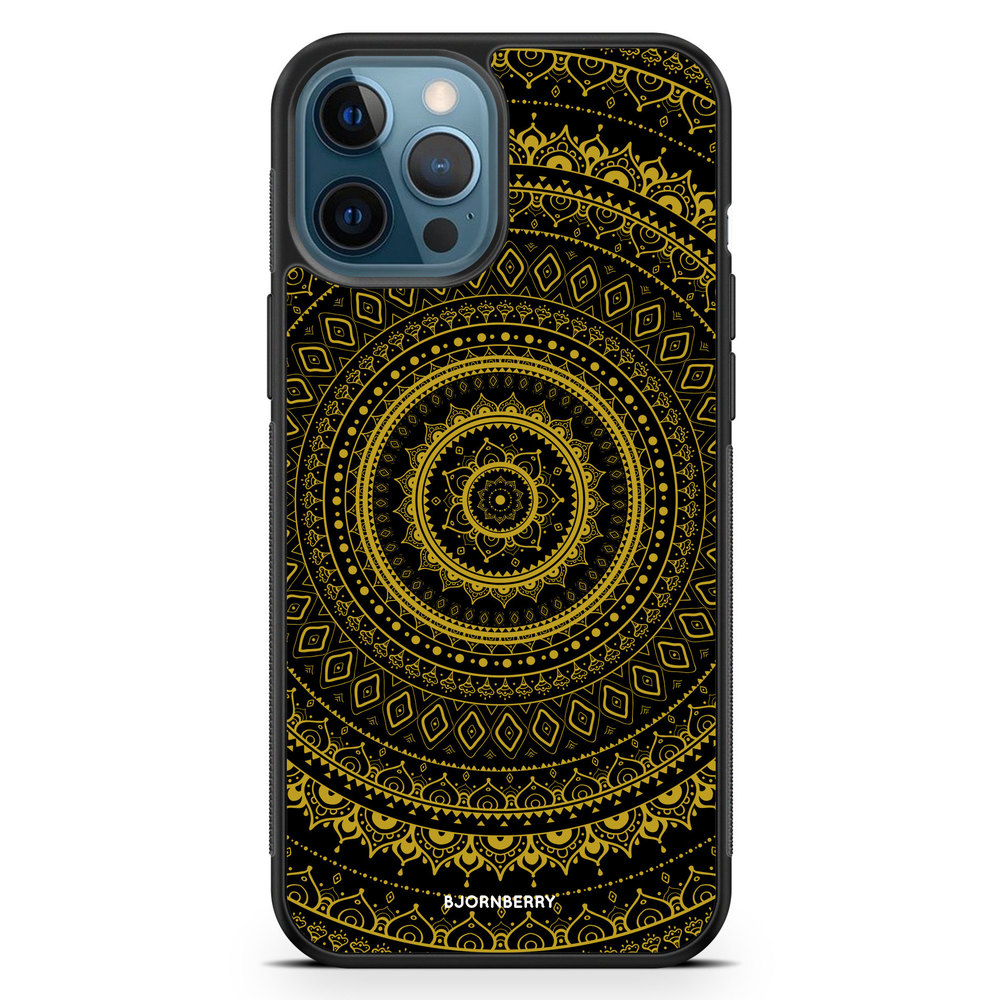 iPhone 12 Pro Case - Black Gold Mandala