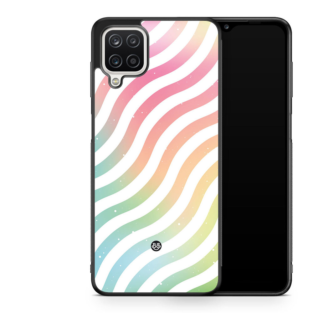 Samsung Galaxy A12 Case - Wavy Rainbow