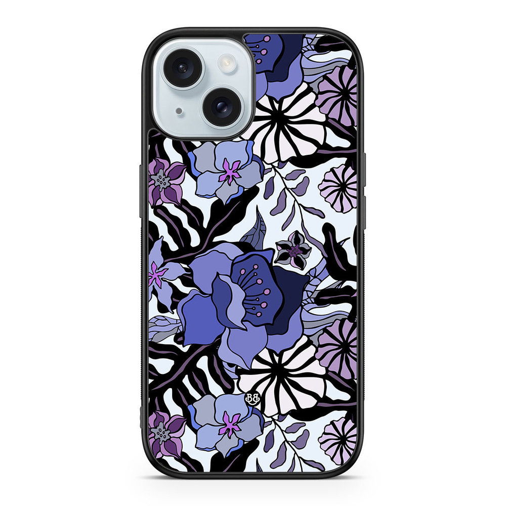 iPhone 15 Case - Purple Flowers
