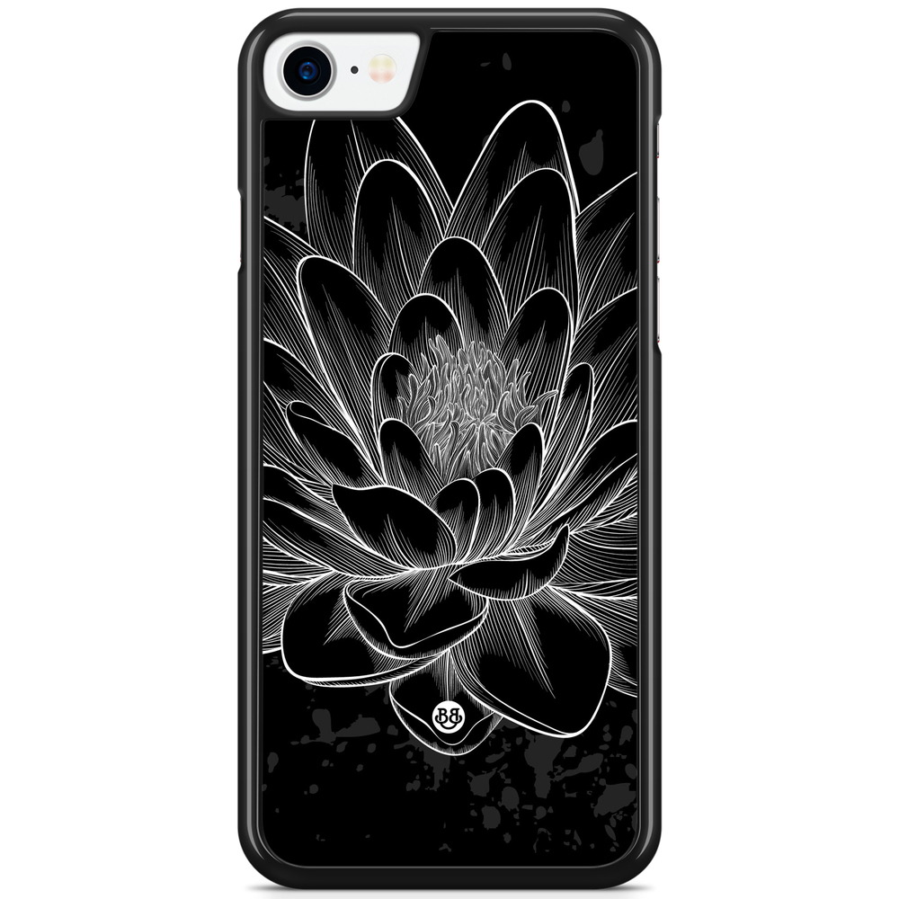 iPhone 8 / iPhone SE (2022/2020) Case - Black/White Lotus
