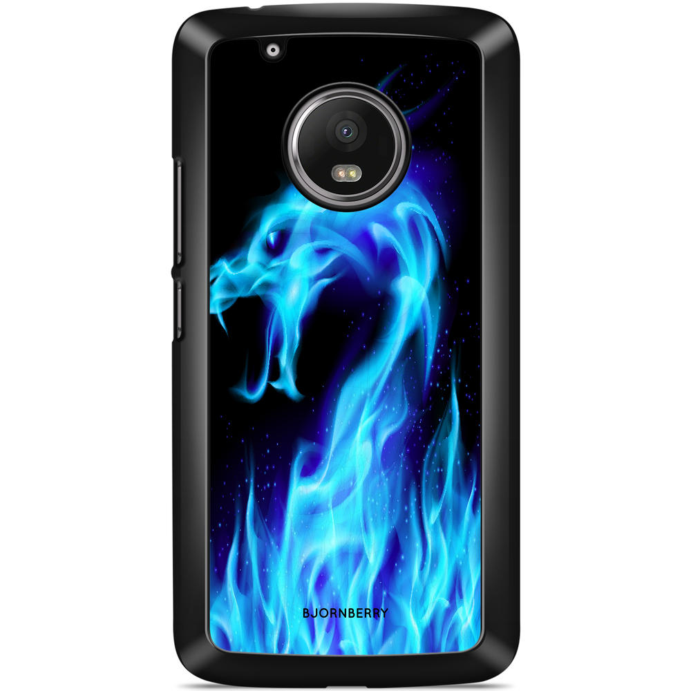 Moto G5 Plus Case - Blue Flames Dragon