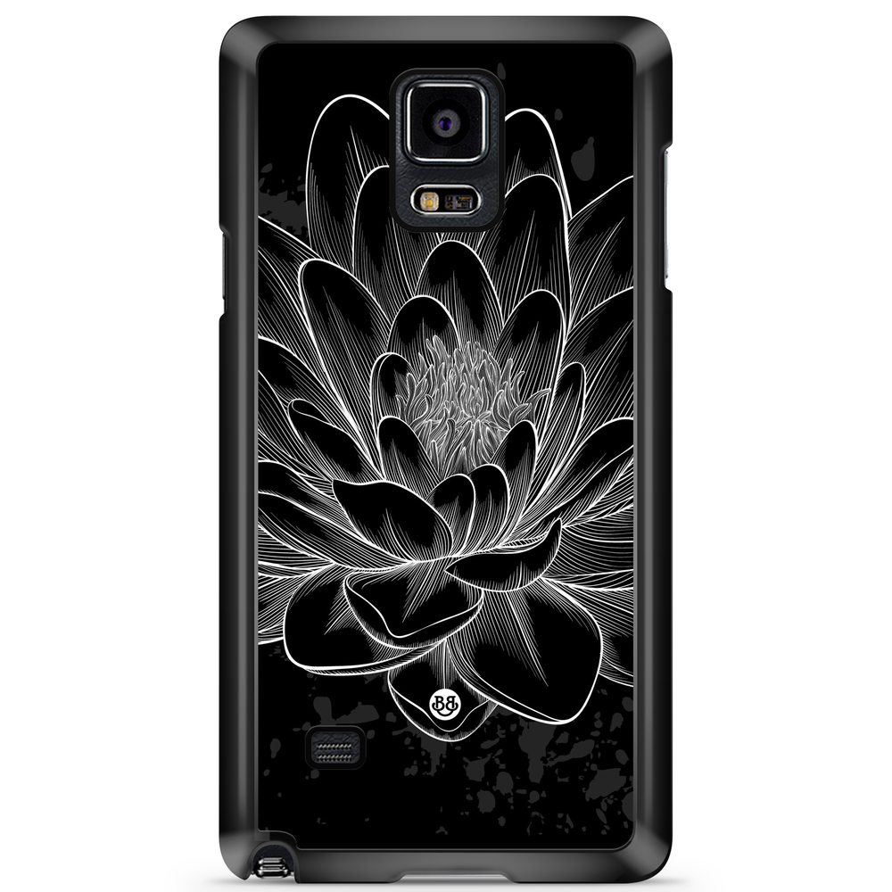 Samsung Galaxy Note 4 Case - Black/White Lotus