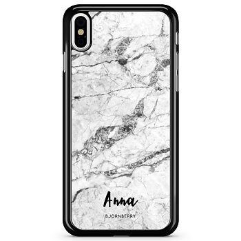 iPhone X / XS Case Custom - White Marble Name