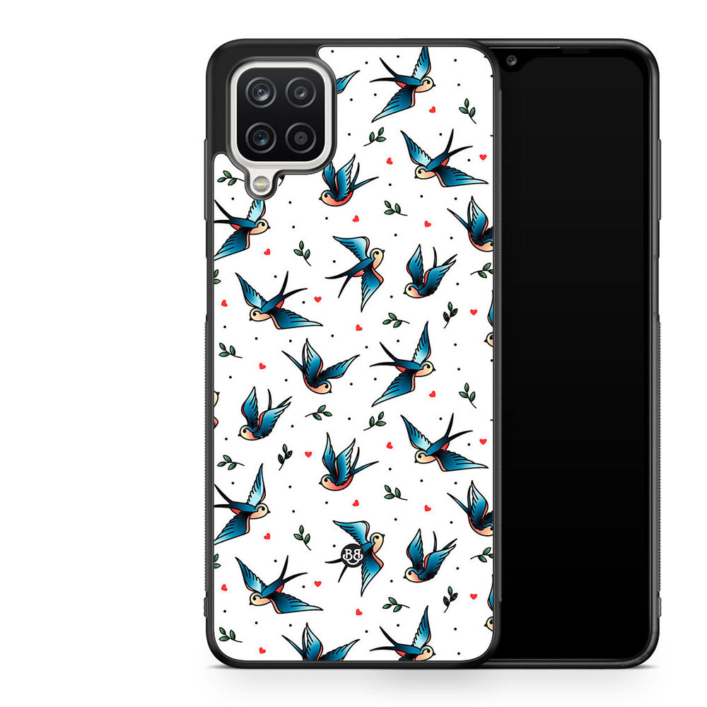 Samsung Galaxy A12 Case - Swallows