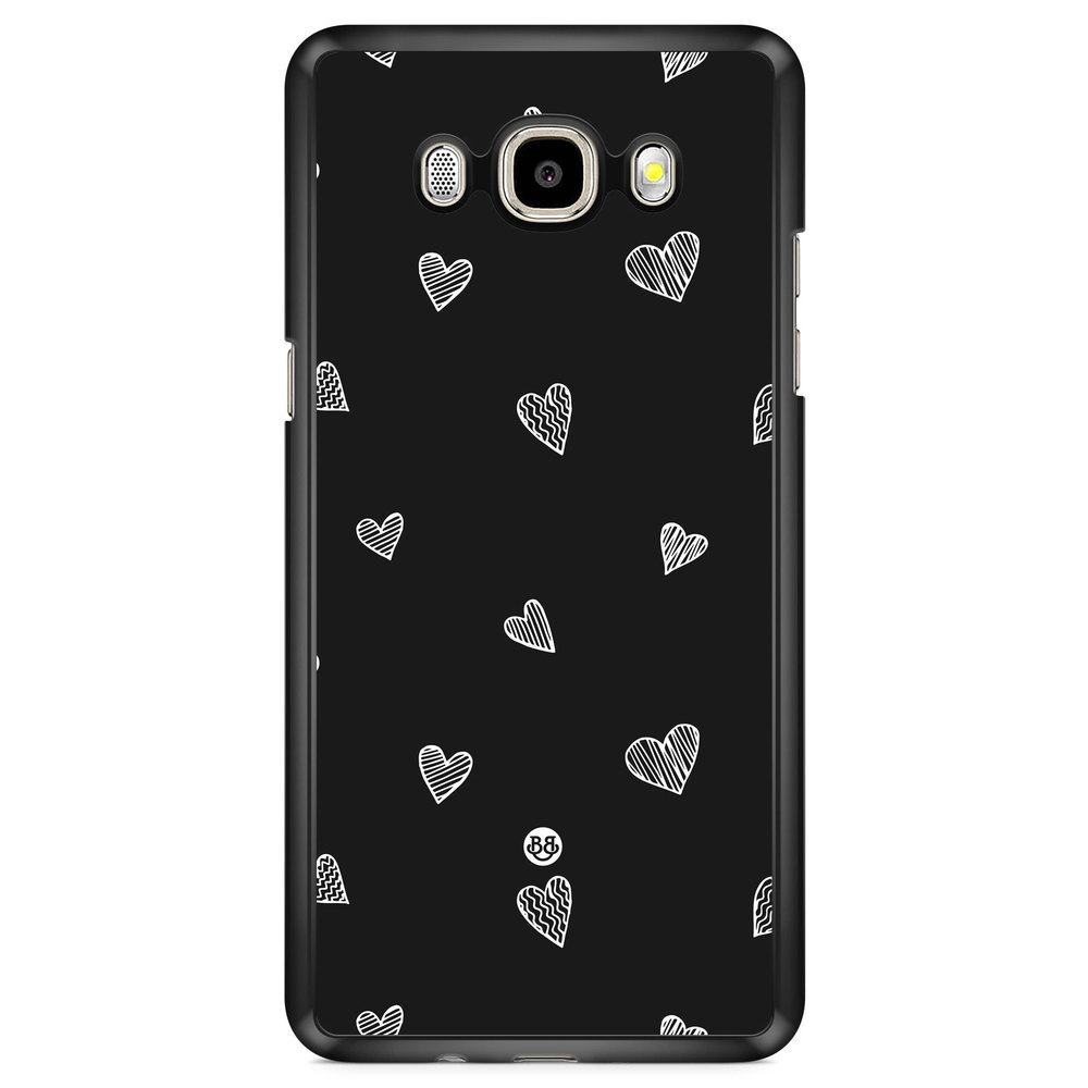 Samsung Galaxy J7 (2016) Case - Black & White Hearts