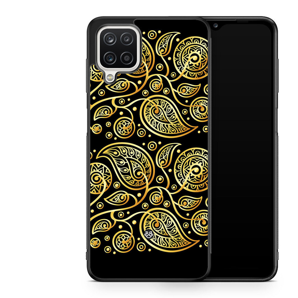 Samsung Galaxy A12 Case - Gold Flowers