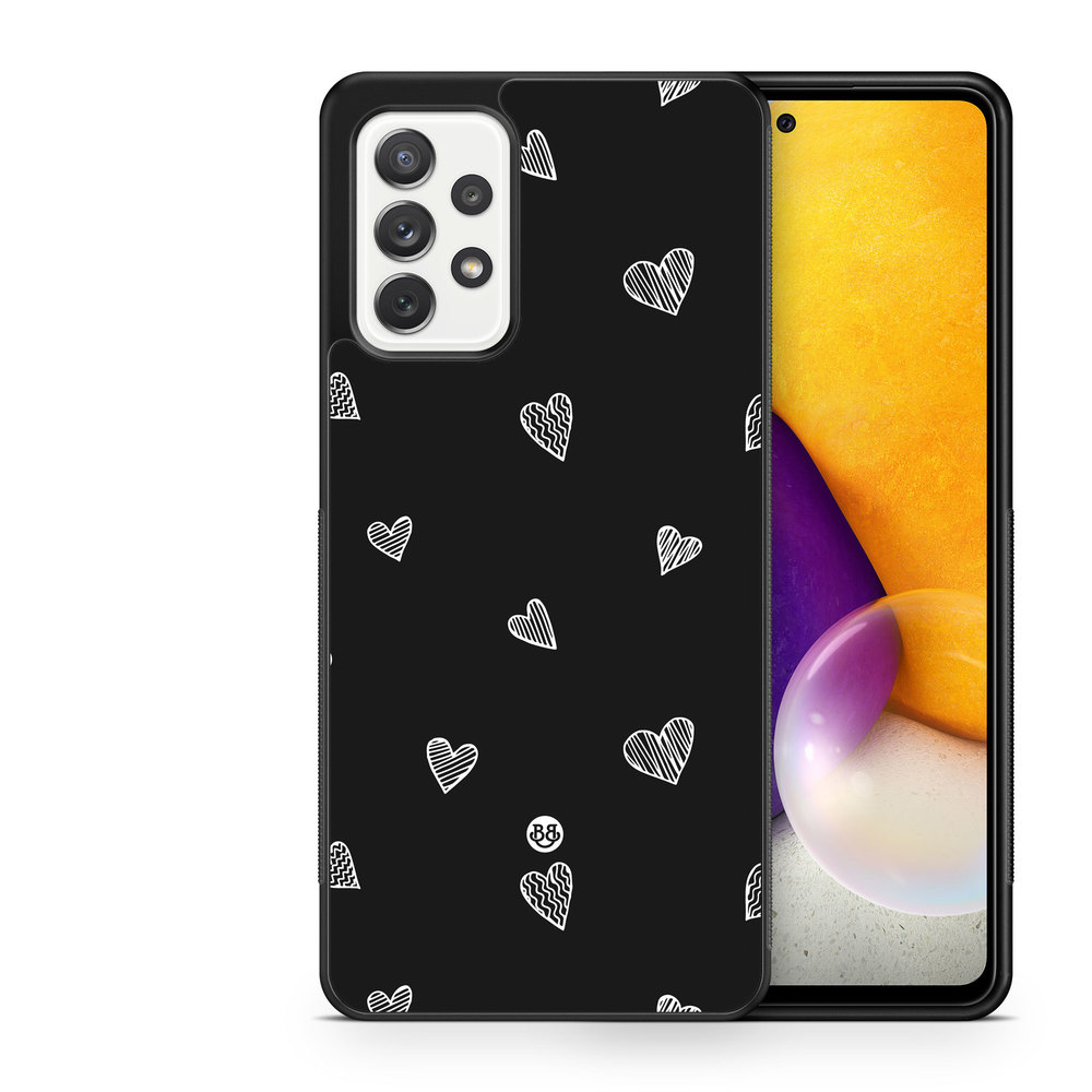 Samsung Galaxy A52/A52s 5G Case - Black & White Hearts